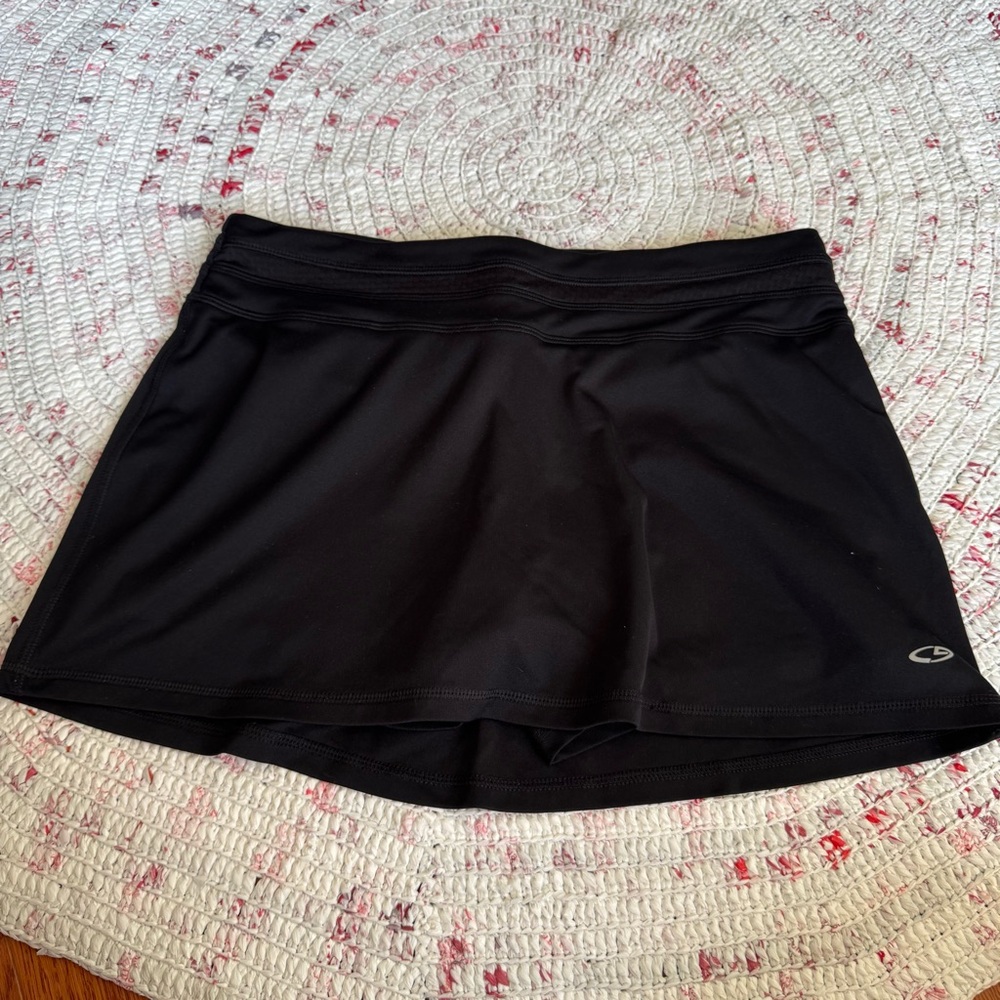Champion Golf Tennis Black Skort Women’s SZ Small Skirt W Shorts Underneath EUC
